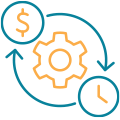 circle with dollar sign and time for Refinance Break-Even Point C