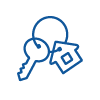 icon of home keys representing the option to click "Buy a Home"