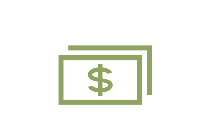 An icon of dollar bills