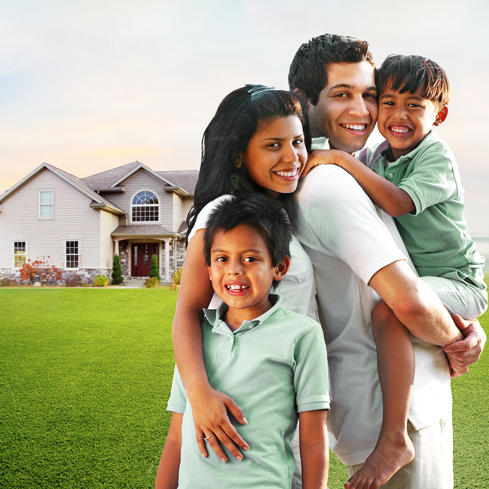 types of home loans - hispanic family with two small boys