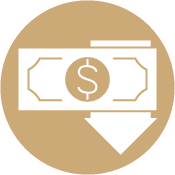 Payment/Amortization Icon - Dollar with downward arrow