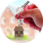 Home Loans - House key ring