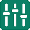 ADJUSTING LEVERS ICON - TYPES OF HOME LOANS