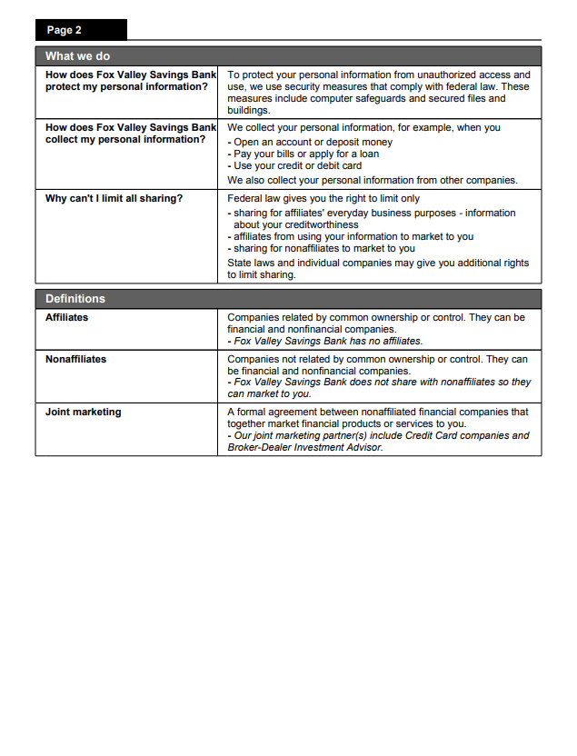 Privacy Policy Page 2