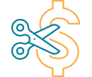 dollar sign being cut by scissors for Debt Consolidation Calculat