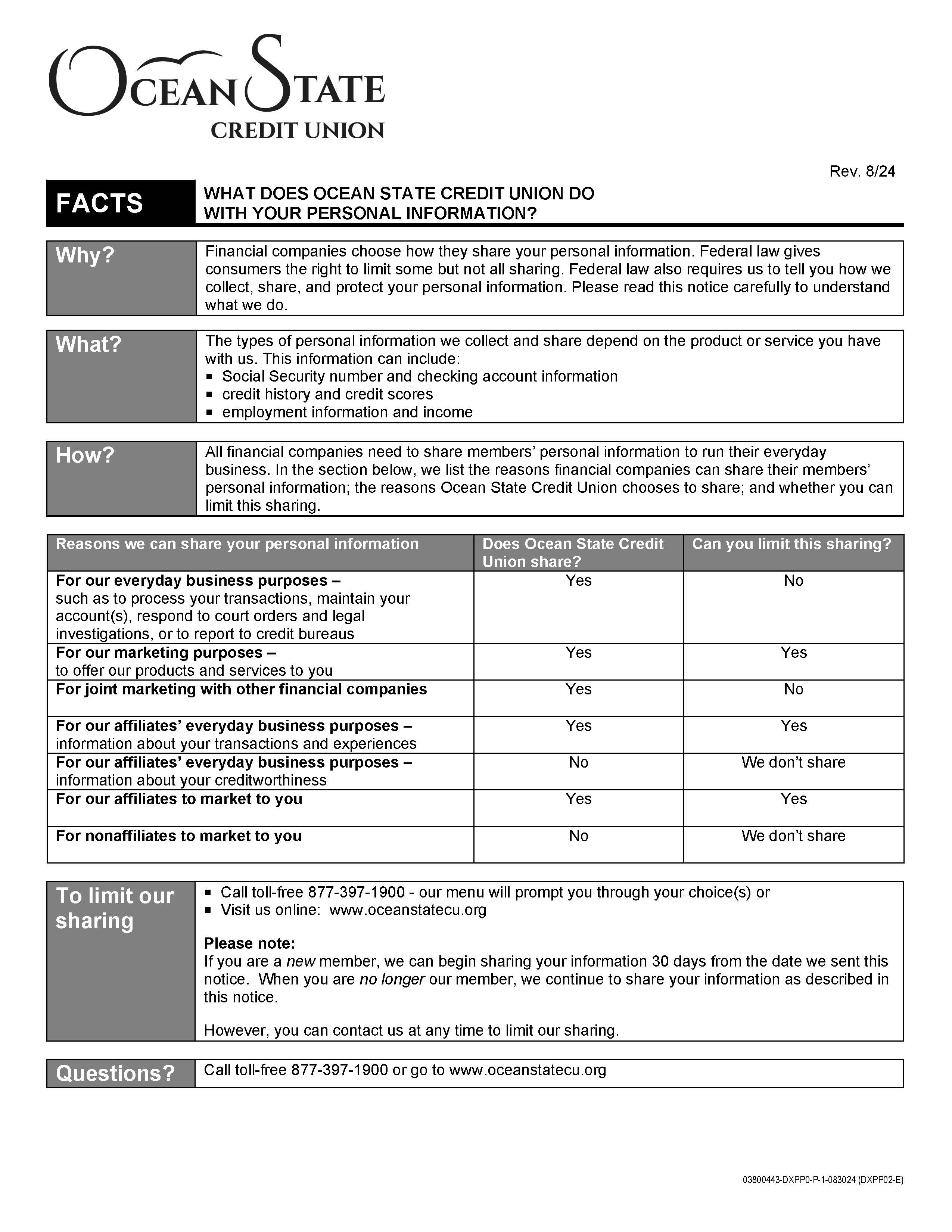 Privacy Policy Page 1