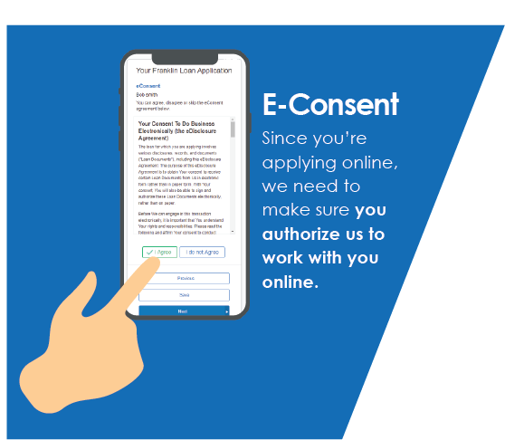 Since you're applying online we need to make sure you authorize