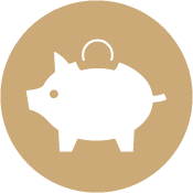Tax savings icon - piggy bank