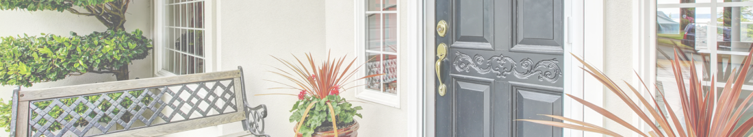 A front door of a home