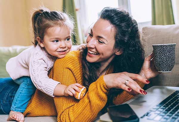 Happy Child with Happy Woman